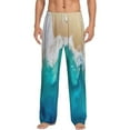 thumbnail image 1 of Gukieu Beach Print Men's Home Trousers, Elastic Drawstring Home Pajamas Clothing Suitable for Adult Men-Large, 1 of 6