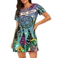 thumbnail image 1 of Gukieu Beautiful Dreamcatcher Print Women's Nightgown, A-line Round Neck Short-sleeved Nightgown Pajamas Home Wear Suitable for Home and Outing, 1 of 6