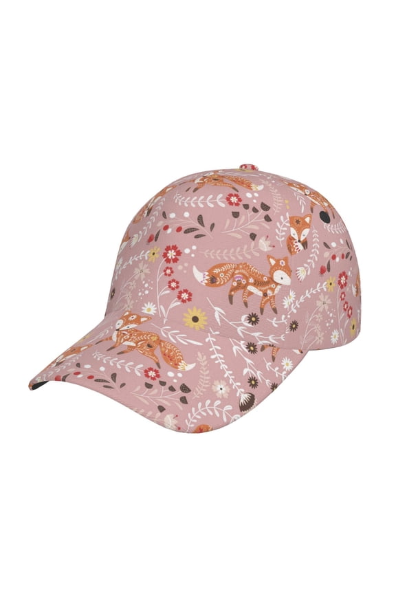 Beautiful Fox Prin Baseball Cap, Adjustable Sweat-wicking Daily,Travel, Sports Cap, Unisex