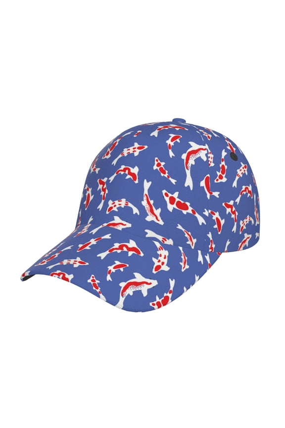 Beautiful Koi Fish Prin Baseball Cap, Adjustable Sweat-wicking Daily,Travel, Sports Cap, Unisex