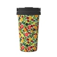 thumbnail image 1 of Gukieu Berries And Citrus Print Insulated Coffee Cup, Portable Stainless Steel Vacuum Cup with Lid, Unisex, Suitable for Office, Cafe, Car, 1 of 8