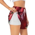 thumbnail image 1 of Gukieu Berry Infused Refreshment Print Women's Sports Shorts with Drawstring Elastic Waistband for Running, Yoga, Fitness-XX-Large, 1 of 7