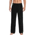 thumbnail image 1 of Gukieu Black Marble Print Men's Home Trousers, Elastic Drawstring Home Pajamas Clothing Suitable for Adult Men-Small, 1 of 6