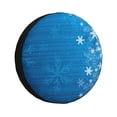 thumbnail image 1 of Gukieu Blue Christmas Print Car Tire Cover, Adjustable Waterproof and Dustproof Tire Protection Cover, Suitable for SUV, Truck, Van-16 inch, 1 of 6