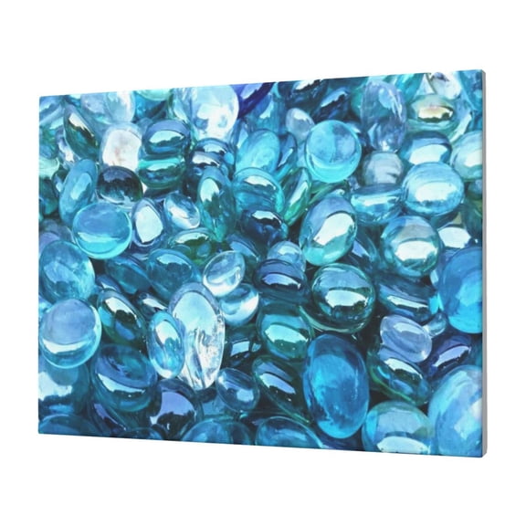 Gukieu Blue Kyanite Print Horizontal Canvas Decorative Painting 12x16 Inch Shrinkage Resistant Frame Hanging Home Wall Art Decor
