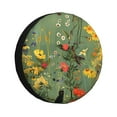 thumbnail image 1 of Gukieu Botanical Garden With Cats Print Car Tire Cover, Adjustable Waterproof and Dustproof Tire Protection Cover, Suitable for SUV, Truck, Van-15 inch, 1 of 6