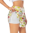 thumbnail image 1 of Gukieu Bow Ties Print Women's Sports Shorts with Drawstring Elastic Waistband for Running, Yoga, Fitness-XX-Large, 1 of 7