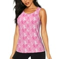 thumbnail image 1 of Gukieu Breast Cancer Awareness (3) Print Women's Quick-drying Fitness Vest, Round Neck Sleeveless Fitness T-shirt, Suitable for Yoga, Sports-Medium, 1 of 7