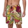 thumbnail image 1 of Gukieu Bright Mushrooms Print Men's Double Layer Sports Swim Trunks, Quick Dry Adjustable Waist Swim Shorts Swimwear-XX-Large, 1 of 6