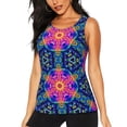 thumbnail image 1 of Gukieu Bright Turtles Print Women's Quick-drying Fitness Vest, Round Neck Sleeveless Fitness T-shirt, Suitable for Yoga, Sports-Large, 1 of 7