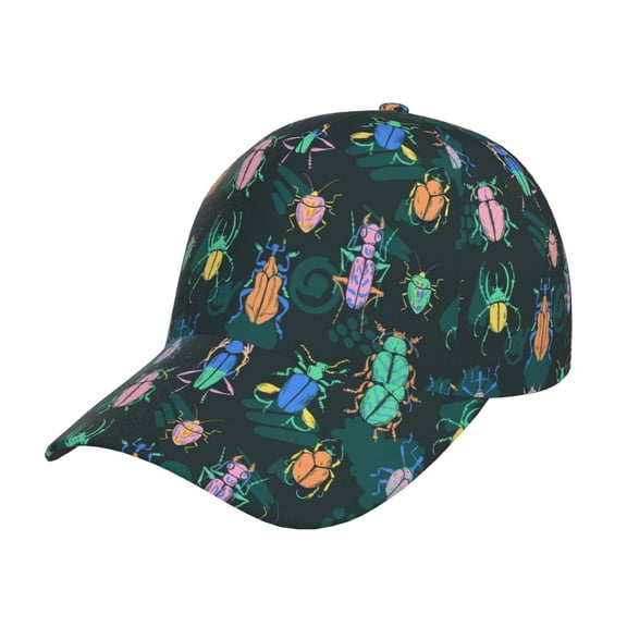 Gukieu Bright ladybugs Prin Baseball Cap, Adjustable Sweat-wicking Daily,Travel, Sports Cap, Unisex