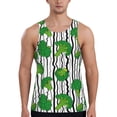 thumbnail image 1 of Gukieu Broccoli 2 Print Men's Quick Dry Fitness Vest, Round Neck Sleeveless Fitness Bodybuilding Top-Medium, 1 of 7
