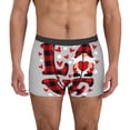 thumbnail image 1 of Gukieu Buffalo Plaid Love And Gnome Print Men's Boxer Briefs, High Elastic Moisture Wicking Boxer Briefs Underwear-X-Large, 1 of 5