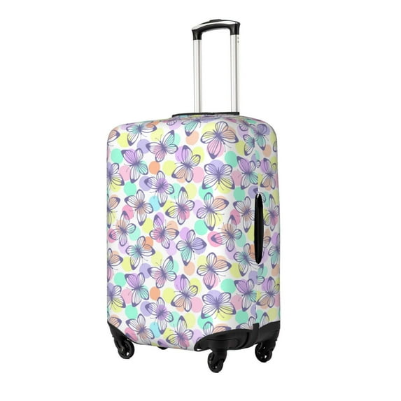 Gukieu Butterflies on Polka Dots Print Suitcase Protective Cover, Elastic Zipper Buckle Suitcase Protective Cover, Suitable for Travel, Business Trip-X-Large