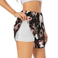 thumbnail image 1 of Gukieu Butterflies1 Print Women's Sports Shorts with Drawstring Elastic Waistband for Running, Yoga, Fitness-XX-Large, 1 of 7