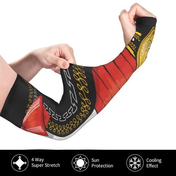 Gukieu CHARRO SUIT for Adult Ice Silk Sun Protection Arm Sleeves, Moisture Wicking, UV Protection Outdoor Sports Arm Sleeves, Unisex
