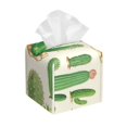 thumbnail image 1 of Gukieu Cactus And Succulent Print Leather Tissue Box, PVC Waterproof Velcro Opening and Closing Square Tissue Box Holder, Suitable for Home and Office Decoration, 1 of 7