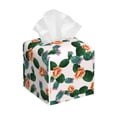 thumbnail image 1 of Gukieu Cactuses Print Leather Tissue Box, PVC Waterproof Velcro Opening and Closing Square Tissue Box Holder, Suitable for Home and Office Decoration, 1 of 7