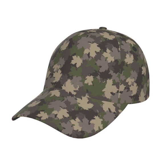 Gukieu Camouflage maple Prin Baseball Cap, Adjustable Sweat-wicking Daily,Travel, Sports Cap, Unisex