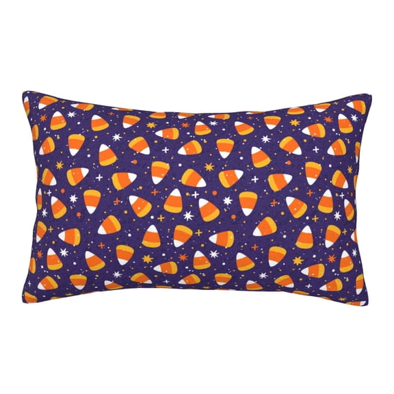 Gukieu Candy Corn (2) Print Plush Pillow Cover, Hidden Zipper Pillow Protector without Pillow Core, Suitable for Bedroom, Office, Car Decoration-20"x30"