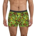thumbnail image 1 of Gukieu Carrot Eggplant Print Men's Boxer Briefs, High Elastic Moisture Wicking Boxer Briefs Underwear-X-Large, 1 of 5