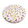 thumbnail image 1 of Gukieu Cartoon Birds & Flowers Print Round Chair Cover, Dust-proof and Non-slip Bar Chair Protective Cover, Suitable for Bars, Restaurants, Offices-12 inch, 1 of 7