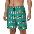 thumbnail image 1 of Gukieu Cartoon Dogs Print Men's Double Layer Sports Swim Trunks, Quick Dry Adjustable Waist Swim Shorts Swimwear-X-Large, 1 of 6