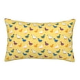 thumbnail image 1 of Gukieu Cartoon Duck Print Plush Pillow Cover, Hidden Zipper Pillow Protector without Pillow Core, Suitable for Bedroom, Office, Car Decoration-16"x24", 1 of 6