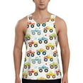 thumbnail image 1 of Gukieu Cartoon Monster Trucks Print Men's Quick Dry Fitness Vest, Round Neck Sleeveless Fitness Bodybuilding Top-4X-Large, 1 of 7