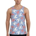 thumbnail image 1 of Gukieu Cartoon Poodle Dog Print Men's Quick Dry Fitness Vest, Round Neck Sleeveless Fitness Bodybuilding Top-4X-Large, 1 of 7