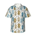 thumbnail image 1 of Gukieu Cartoon Poodle Dog Print Men's Short-sleeved Shirts, Button-down Lapel Hawaiian Shirts, T-shirts, Beach Vacation Summer Casual Wear,3X-Large, 1 of 7