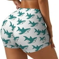 thumbnail image 1 of Gukieu Cartoon Shark Print Women's Sports Shorts, Elastic Waist High Stretch Running Yoga Gym Sweatpants-Medium, 1 of 8