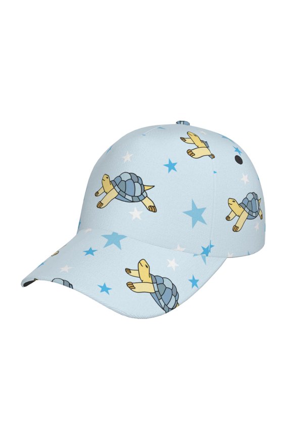 Cartoon Turtle Prin Baseball Cap, Adjustable Sweat-wicking Daily,Travel, Sports Cap, Unisex