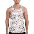 thumbnail image 1 of Gukieu Cat Bear Rabbit Print Men's Quick Dry Fitness Vest, Round Neck Sleeveless Fitness Bodybuilding Top-Small, 1 of 7