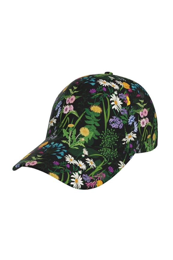 Chamomile Prin Baseball Cap, Adjustable Sweat-wicking Daily,Travel, Sports Cap, Unisex