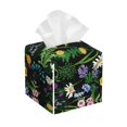 thumbnail image 1 of Gukieu Chamomile Print Leather Tissue Box, PVC Waterproof Velcro Opening and Closing Square Tissue Box Holder, Suitable for Home and Office Decoration, 1 of 7