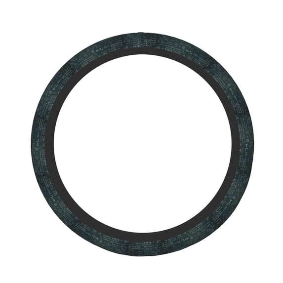Gukieu Chemical Print Elastic Steering Wheel Cover, Anti-slip and Sweat-proof Car Steering Wheel Protector Cover for Cars, Vans, Trucks Car Accessories