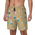 thumbnail image 1 of Gukieu Chemistry Class Print Men's Double Layer Sports Swim Trunks, Quick Dry Adjustable Waist Swim Shorts Swimwear-X-Large, 1 of 6
