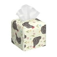 thumbnail image 1 of Gukieu Chickens And Flowers Print Leather Tissue Box, PVC Waterproof Velcro Opening and Closing Square Tissue Box Holder, Suitable for Home and Office Decoration, 1 of 7