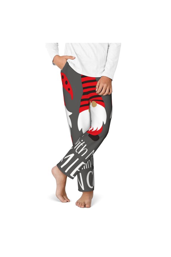 Chillin with My Gonme Print Youth Home Trousers, Elastic Waistband with Pockets for Home and Outing, Suitable for Children Aged 5-16-Large