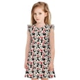 thumbnail image 1 of Gukieu Christmas Cat Print Girls' Flying Sleeves Nightdress, Round Neck Sleeveless Princess Dress, Nightgown and Home Clothes-Medium, 1 of 6