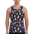 thumbnail image 1 of Gukieu Christmas Critters Delight Print Men's Quick Dry Fitness Vest, Round Neck Sleeveless Fitness Bodybuilding Top-XX-Large, 1 of 7