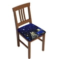 thumbnail image 1 of Gukieu Christmas Night Print Square Cushion Cover, Elastic Strap Chair Protector, Suitable for Family Restaurant, Hotel Banquet Decorations-Six Piece, 1 of 7