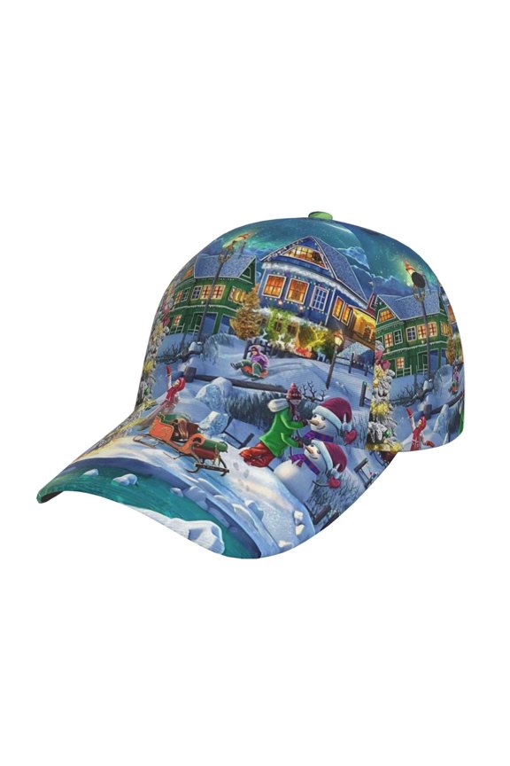 Christmas Tree Prin Baseball Cap, Adjustable Sweat-wicking Daily,Travel, Sports Cap, Unisex