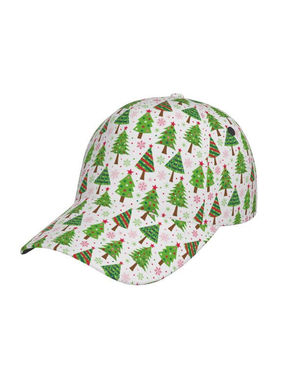 Christmas Trees Prin Baseball Cap, Adjustable Sweat-wicking Daily,Travel, Sports Cap, Unisex