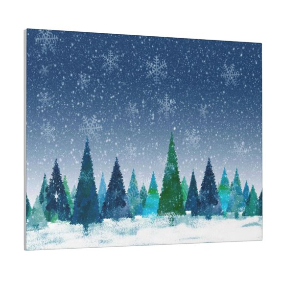 Gukieu Christmas Trees Print Canvas Decorative Hanging Painting, Waterproof Art Wall Decoration with Frame, Suitable for Living Room, Bedroom