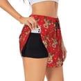 thumbnail image 1 of Gukieu Christmas With Cute Deer Print Women's Sports Shorts with Drawstring Elastic Waistband for Running, Yoga, Fitness-XX-Large, 1 of 7