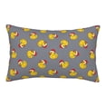 thumbnail image 1 of Gukieu Christmas hat duck Print Plush Pillow Cover, Hidden Zipper Pillow Protector without Pillow Core, Suitable for Bedroom, Office, Car Decoration-16"x24", 1 of 6