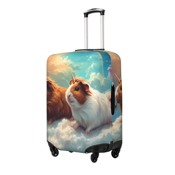 Gukieu Cloud Guinea Pig Print Suitcase Protective Cover, Elastic Zipper Buckle Suitcase Protective Cover, Suitable for Travel, Business Trip-Small