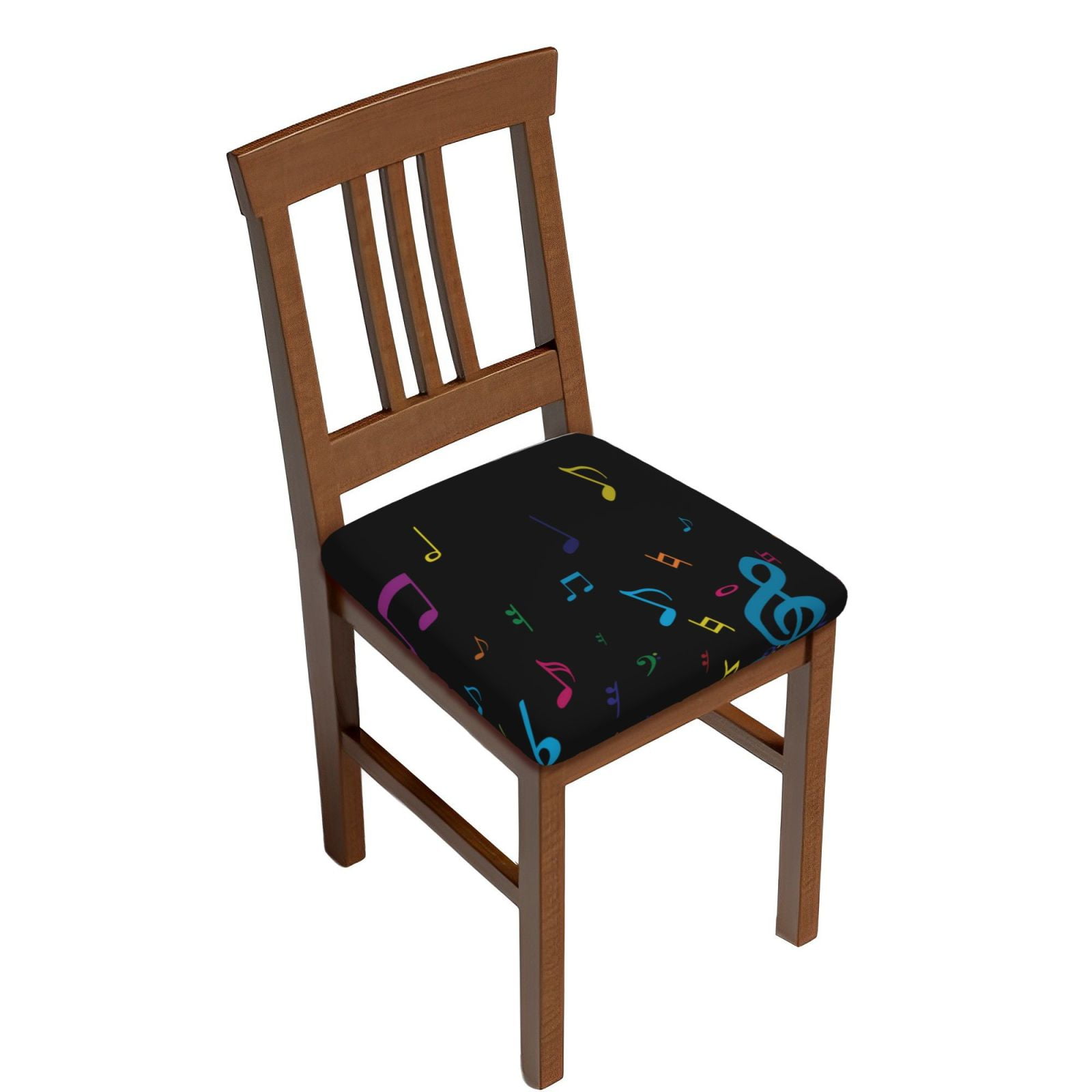 Gukieu Color Musical Notes Print Square Cushion Cover, Elastic Strap ...
